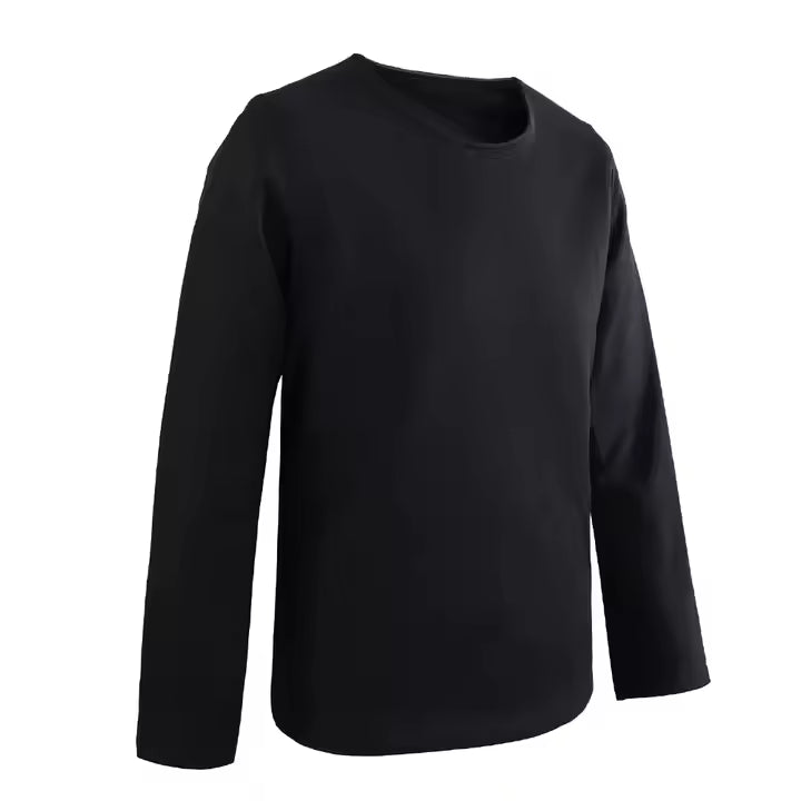 Black Anti-Cut® Knife-Proof  Long Shirts Stab-Resistant